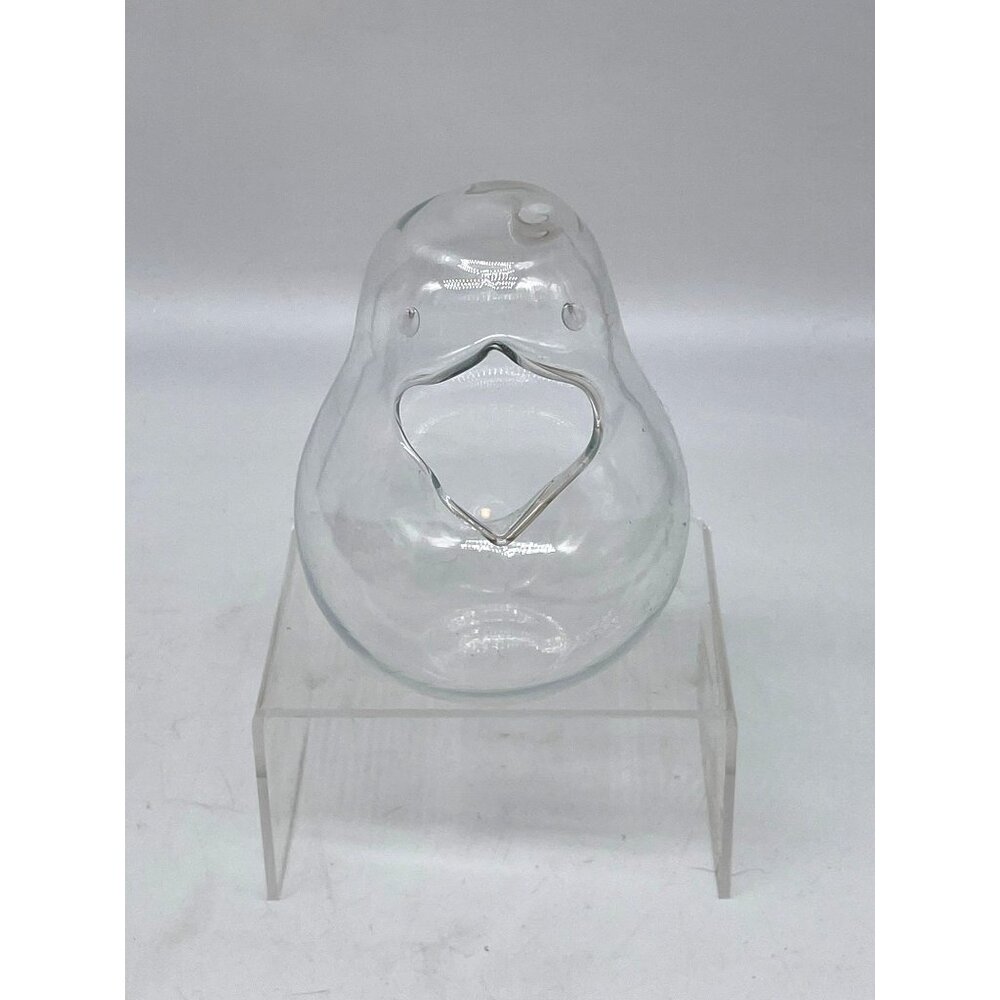MCM Pyrex Open Mouth Chicken Hen Candy Nut Dispenser Bird Clear